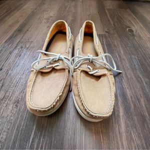 Sperry Top Sider Mens Size 10 M Original Boat Shoe Sahara with White Laces